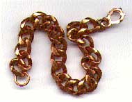 copper linked bracelet - 8 inch