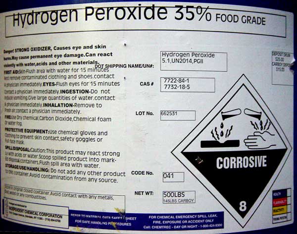 35 Food Grade Hydrogen Peroxide Dilution Chart