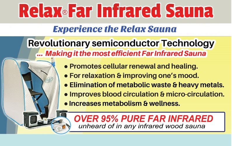 relax far infrared sauna banner