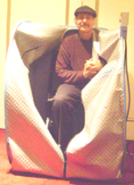 phil sitting in
                                                Relax Sauna