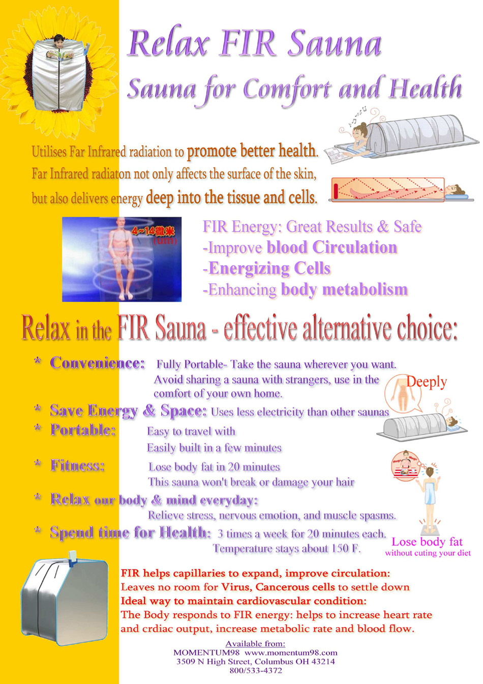 relax far infrared sauna poster