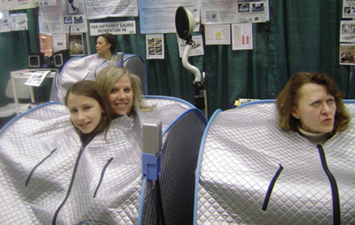 some folks
                                                  enjoying the Relax
                                                  Sauna at a Conference